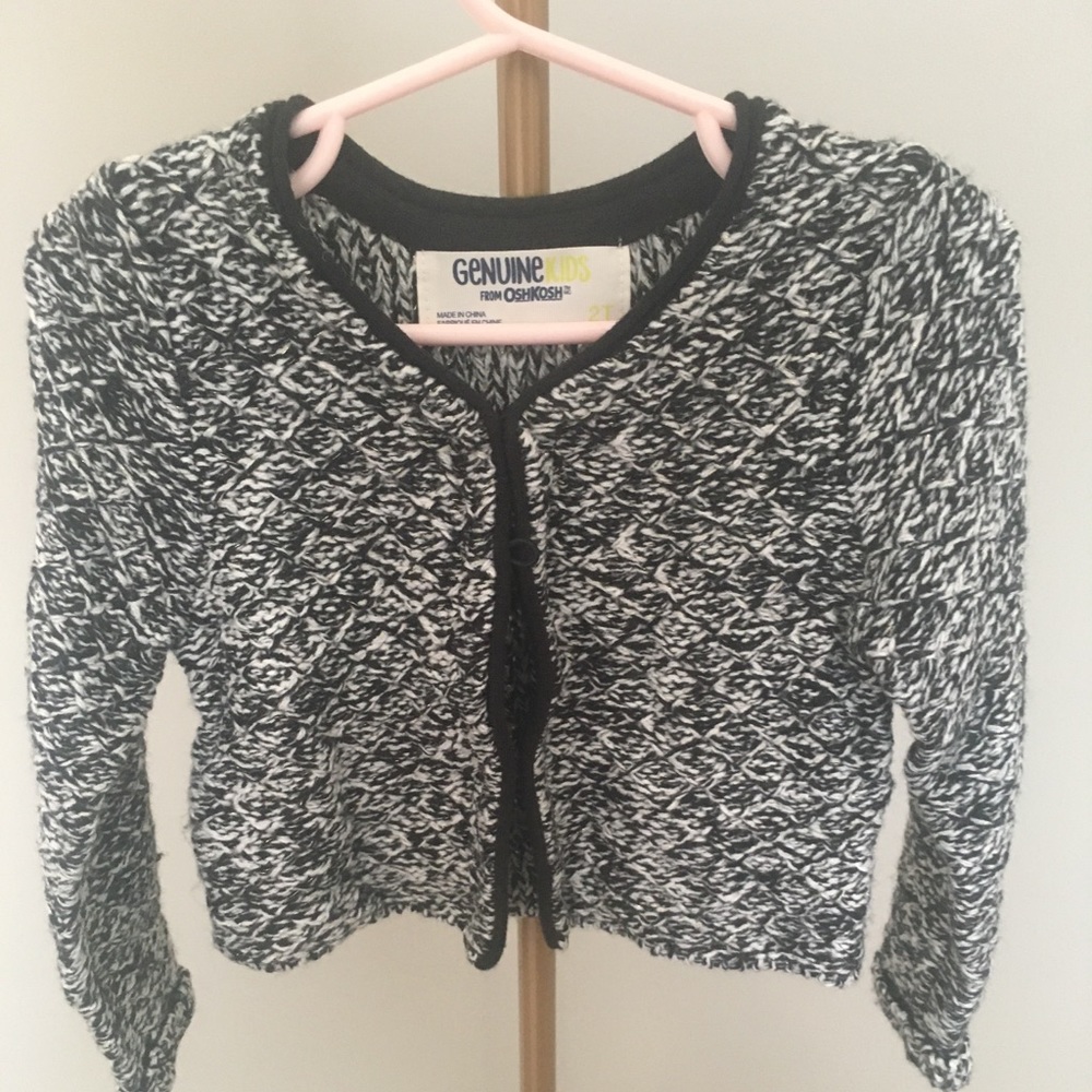 Oshkosh Black/White Sweater. 2T.